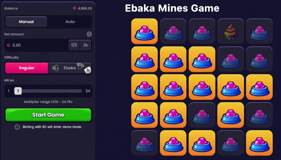 Strategy Meets Luck in Ebaka Mines